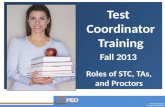 Test Coordinator  Training Fall  2013