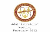 Administrators’ Meeting February 2012