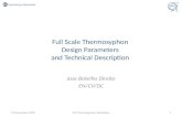 Full Scale Thermosyphon  Design Parameters  and Technical Description 