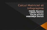 Calcul Matriciel et  Infographie