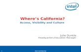 Where’s California? Access, Visibility and Culture