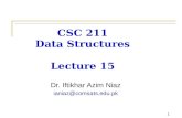CSC 211 Data Structures Lecture 15