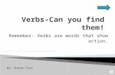 Verbs-Can you find them!