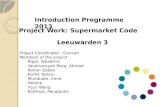 Project  Work: Supermarket Code