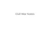 Civil War Notes