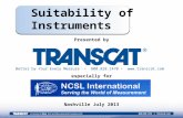 Suitability of Instruments