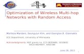 Optimization of Wireless Multi-hop Networks with Random Access