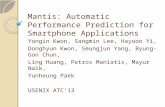 Mantis: Automatic Performance Prediction for Smartphone Applications