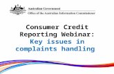 Consumer Credit Reporting Webinar: Key issues in complaints handling