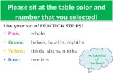 Please sit at the table color and number that you selected!