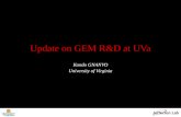 Update on GEM R&D at  UVa