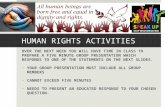 HUMAN RIGHTS ACTIVITIES