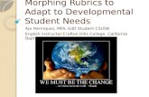 Morphing Rubrics to Adapt to Developmental Student Needs