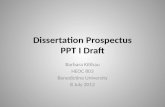 Dissertation Prospectus PPT I Draft