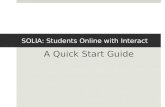 SOLIA: Students Online with Interact
