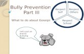 Bully Prevention: Part  III
