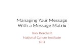 Managing Your Message With a Message Matrix