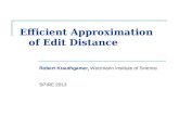 Efficient Approximation  of Edit Distance
