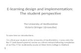 E-learning design and implementation:  The student perspective