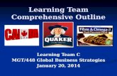 Learning Team Comprehensive Outline
