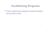 Parallelizing Programs
