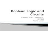 Boolean Logic  and Circuits
