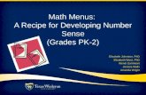 Math Menus:  A Recipe for Developing Number Sense (Grades  PK -2)