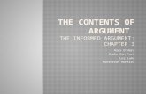 the contents of argument  the informed argument: chapter 3