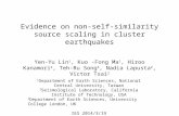 Evidence on non-self-similarity source scaling in cluster earthquakes