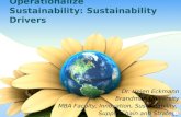 Operationalize Sustainability: Sustainability  Drivers
