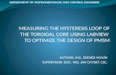 MEASURING THE HYSTERESIS LOOP OF THE TOROIDAL CORE USING LABVIEW  TO OPTIMIZE THE DESIGN OF PMSM