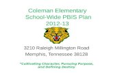 Coleman Elementary School-Wide  PBIS Plan 2012-13