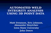 AUTOMATED WELD INTEGRITY ANALYSIS USING 3D POINT DATA