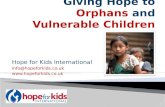 Giving Hope to  Orphans  and  Vulnerable Children