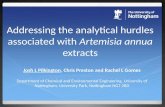 Addressing the analytical hurdles associated with  Artemisia  annua extracts