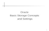 Oracle Basic Storage Concepts  and Settings