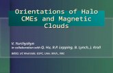 Orientations of Halo CMEs and Magnetic Clouds