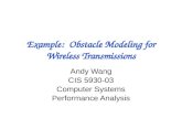 Example:  Obstacle Modeling for Wireless Transmissions