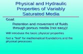 Physical and Hydraulic Properties of Variably Saturated Media