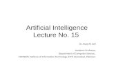 Artificial Intelligence Lecture No. 15