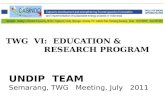 TWG  VI:  EDUCATION & RESEARCH PROGRAM