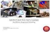 SACEA  Fatal Risk Std’s Update Northern Regional Meeting