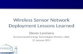 Wireless Sensor Network Deployment Lessons Learned