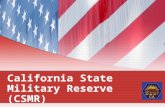 California State Military Reserve (CSMR)