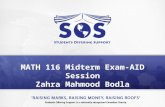 MATH 116  Midterm Exam-AID Session Zahra  Mahmood Bodla