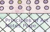 Principles of Art Notes Page