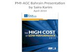 PMI-AGC Bahrain Presentation  by Saira Karim April 2014