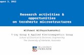 Research activities & opportunities on terahertz microstructures