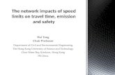The  network impacts  of speed limits on  travel time, emission and safety