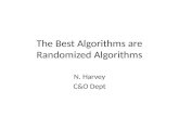 The Best Algorithms are Randomized Algorithms
